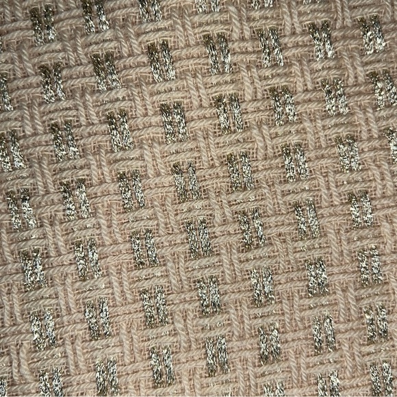 Vintage Milly Wool Below Knee Pencil Skirt in Peachy Cream + Silver, Size 2 - Picture 11 of 11